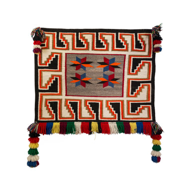 Navajo Teec Nos Pos Saddle Blanket, Native, Weaving, Single Saddle Blanket