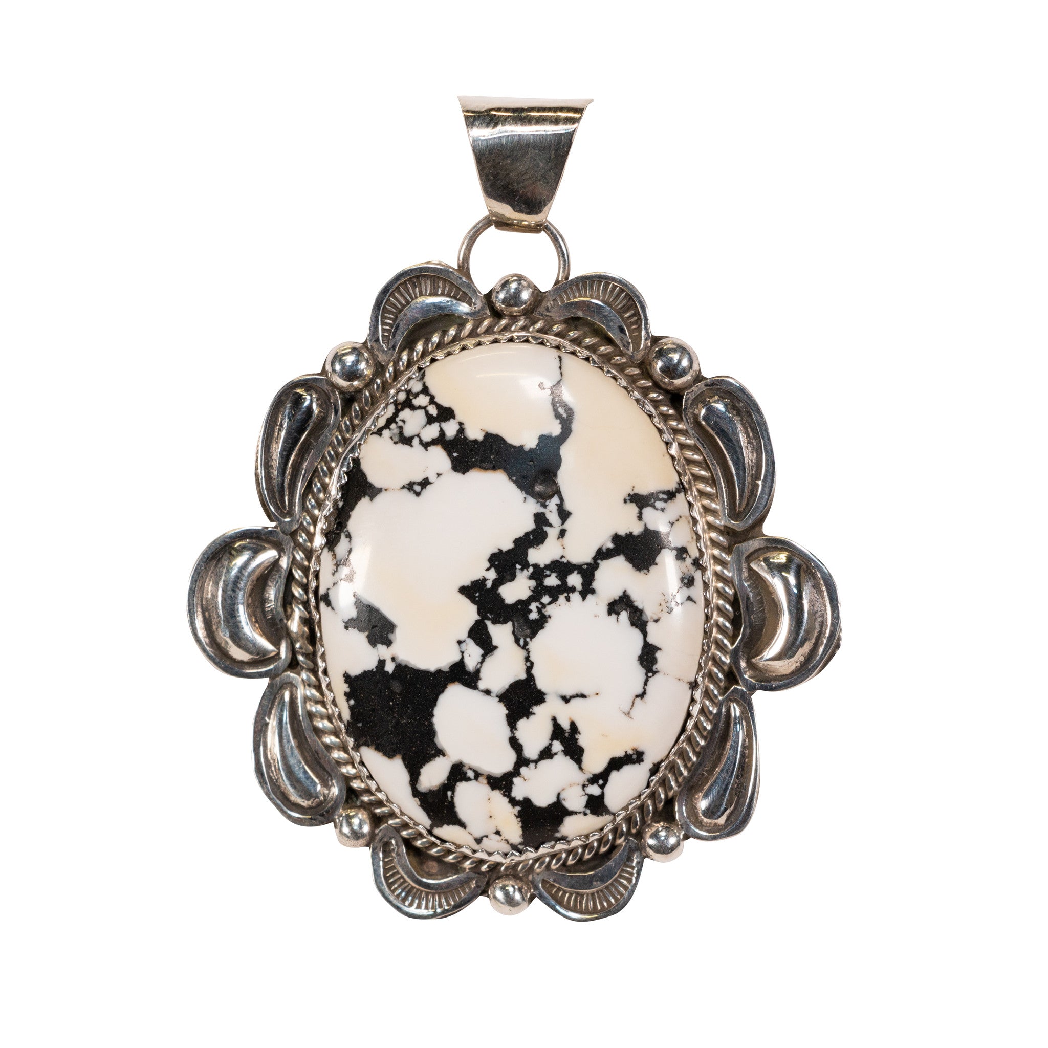 White Buffalo Turquoise Pendant, Jewelry, Necklace, Native
