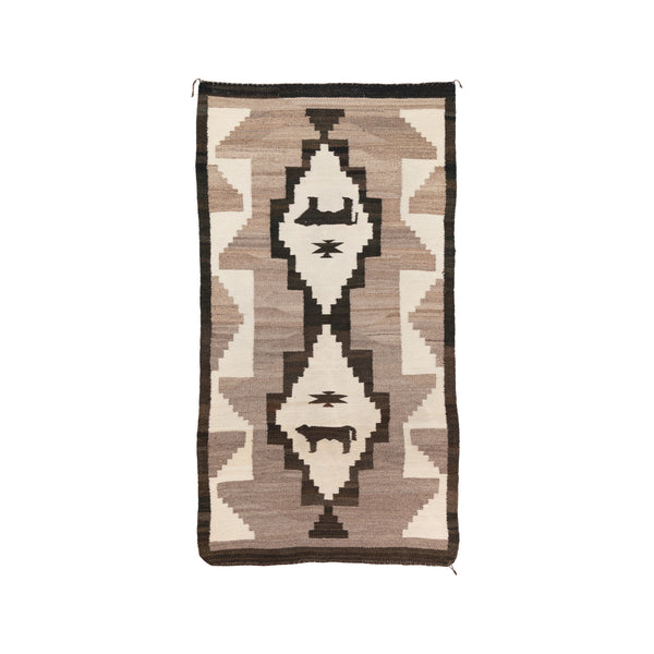 Navajo Pictorial, Native, Weaving, Double Saddle Blanket