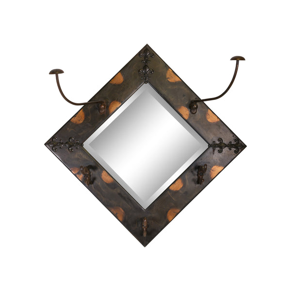 Copper Flash Mirror/Hat Rack, Furnishings, Furniture, Hat Rack