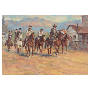Return of the Posse by Ron Crooks, Fine Art, Painting, Western