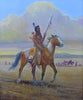 Crossing the Plains by Jim Carkhuff, Fine Art, Painting, Native American