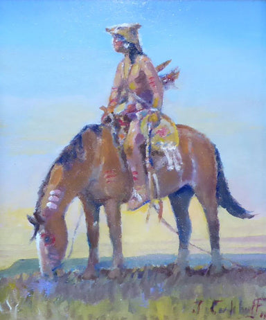 Sentinel of the Plains by Jim Carkhuff, Fine Art, Painting, Western