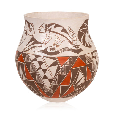 Pictorial Acoma Olla, Native, Pottery, Historic