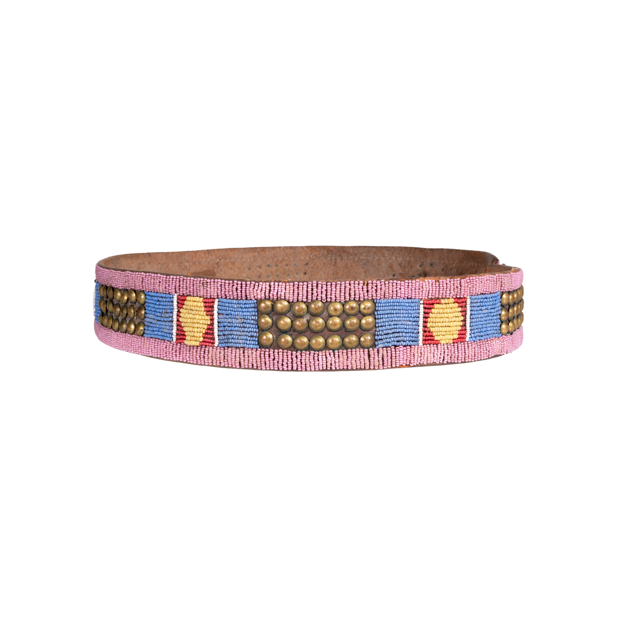 Crow Beaded and Tacked Belt