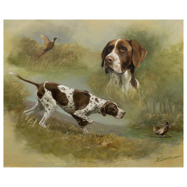 Pointer by D. Suce, Fine Art, Painting, Sporting