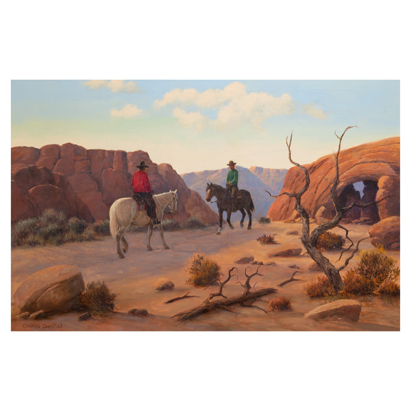 Meeting at the Pass by Charles Damrow, Fine Art, Painting, Western