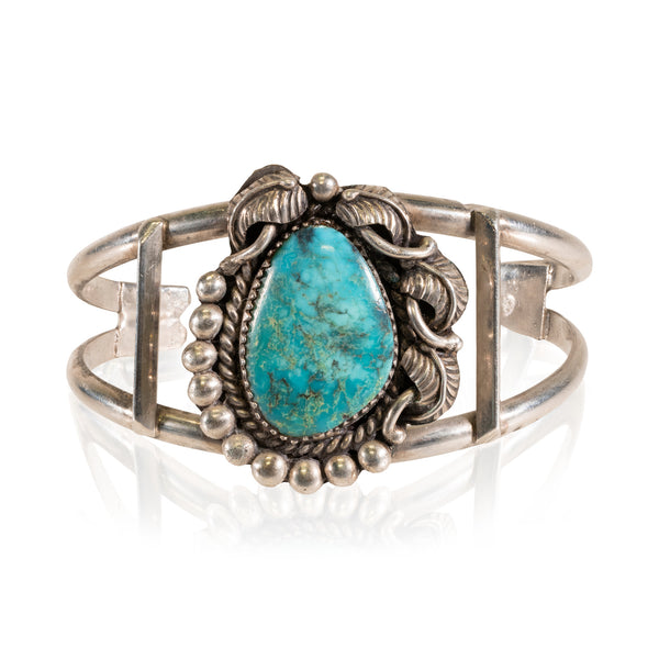 Cerrillos Turquoise Bracelet, Jewelry, Bracelet, Native