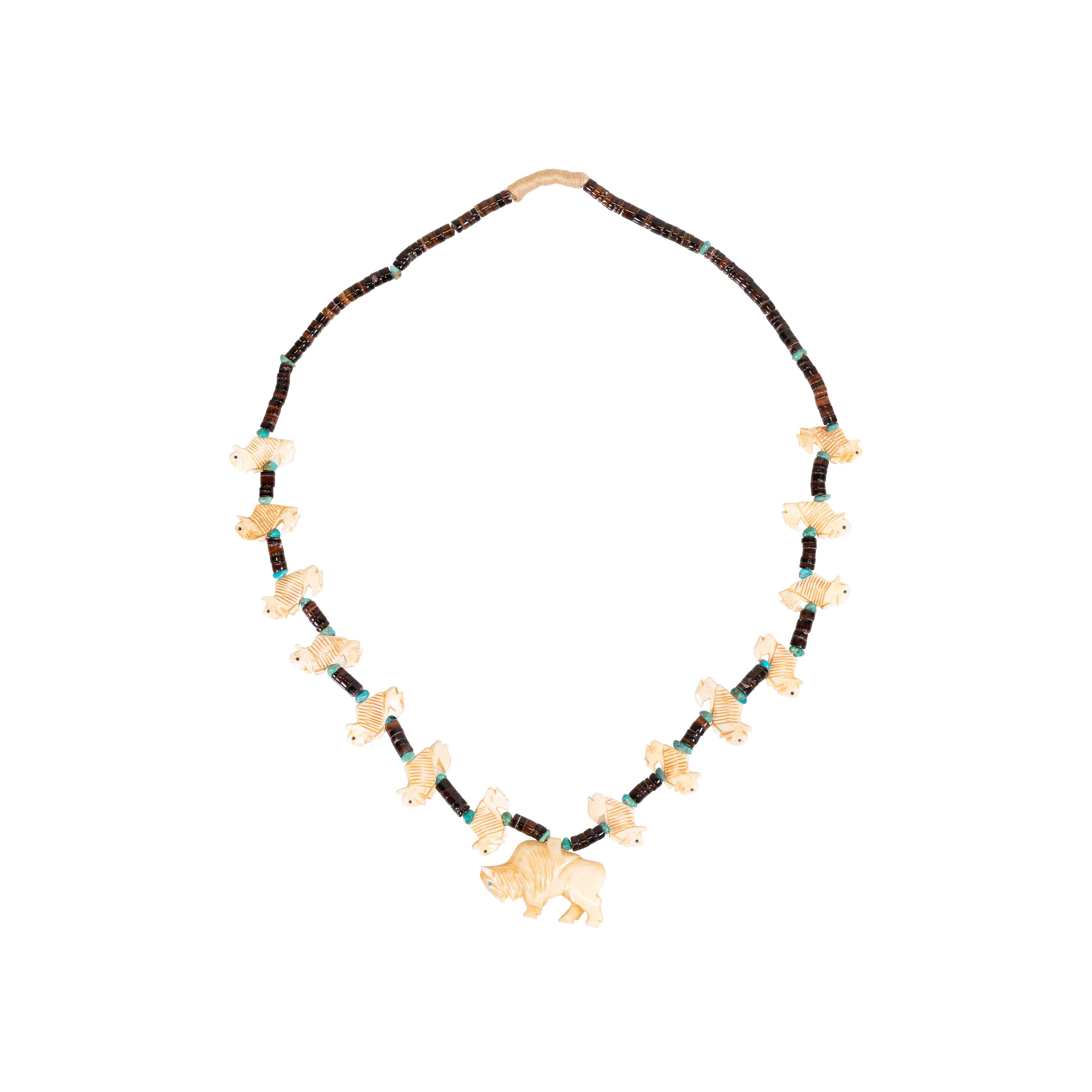 Buffalo Fetish Necklace, Jewelry, Necklace, Native