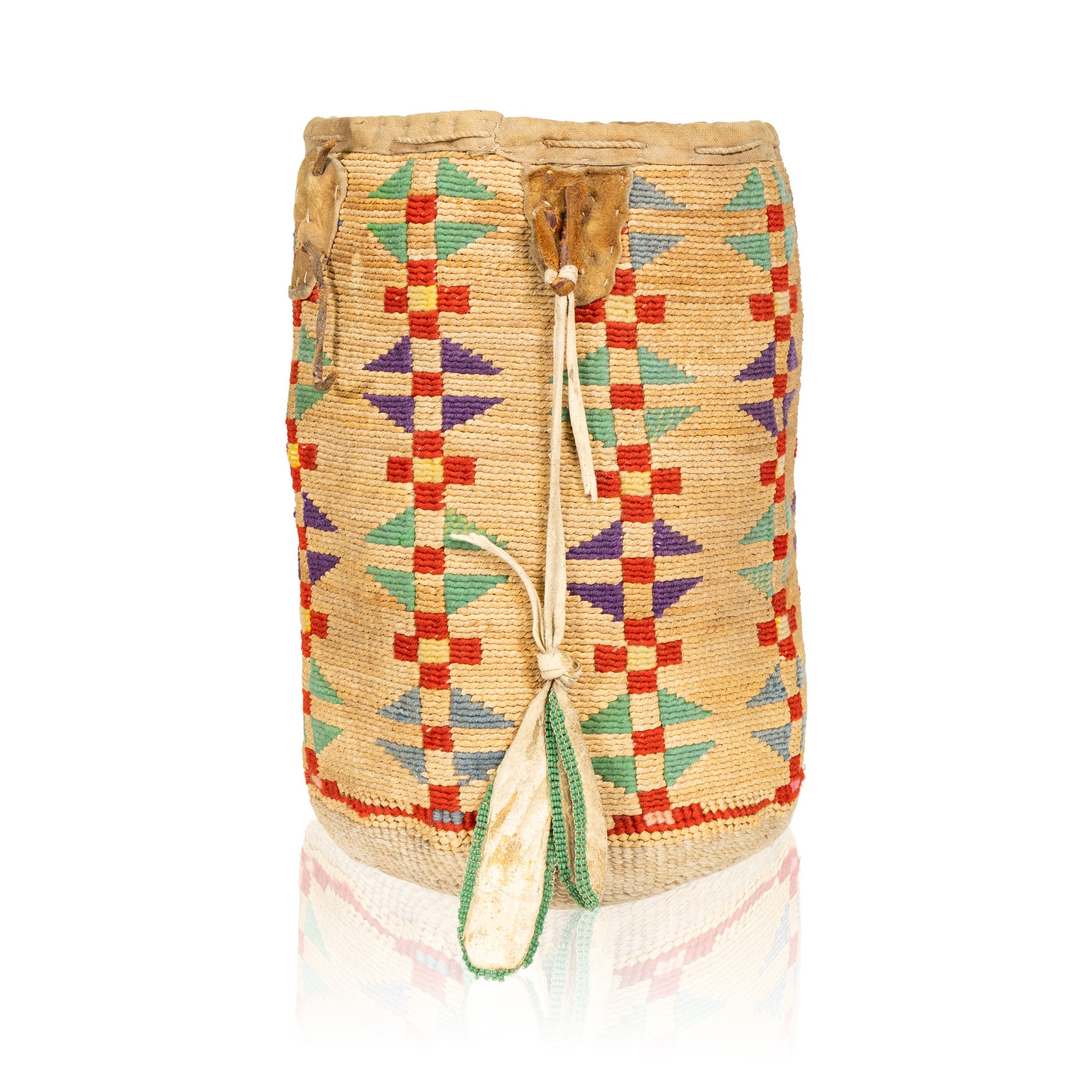 Plateau Corn Husk Sally Bag, Native, Basketry, Corn Husk