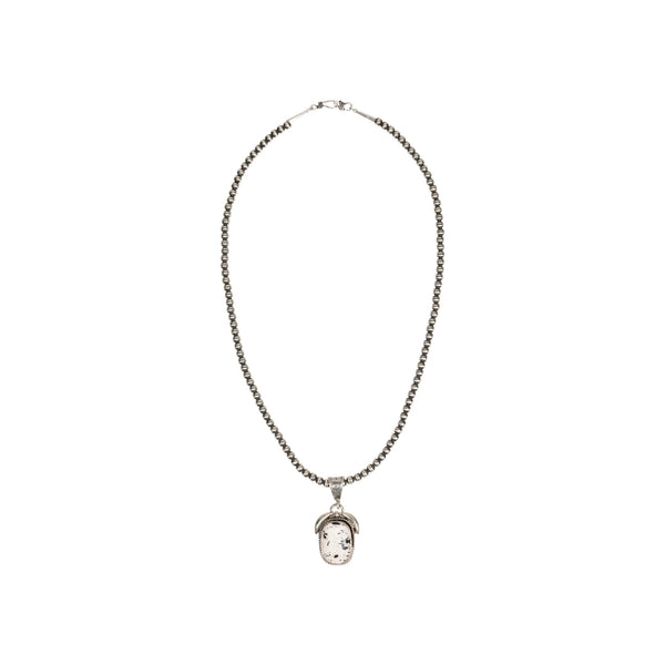 White Buffalo Turquoise Necklace, Jewelry, Necklace, Native
