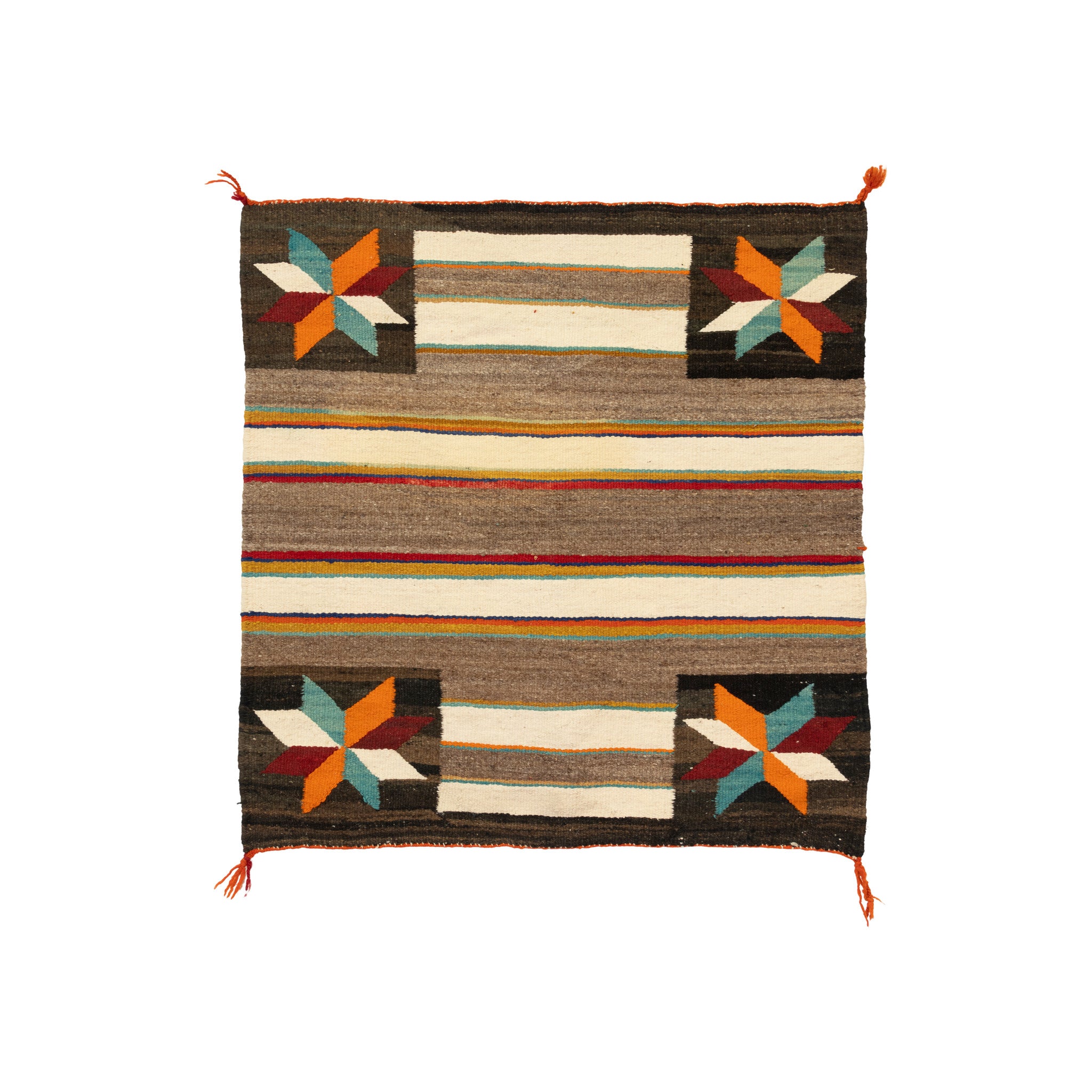 Navajo Crystal Single Saddle Blanket, Native, Weaving, Single Saddle Blanket