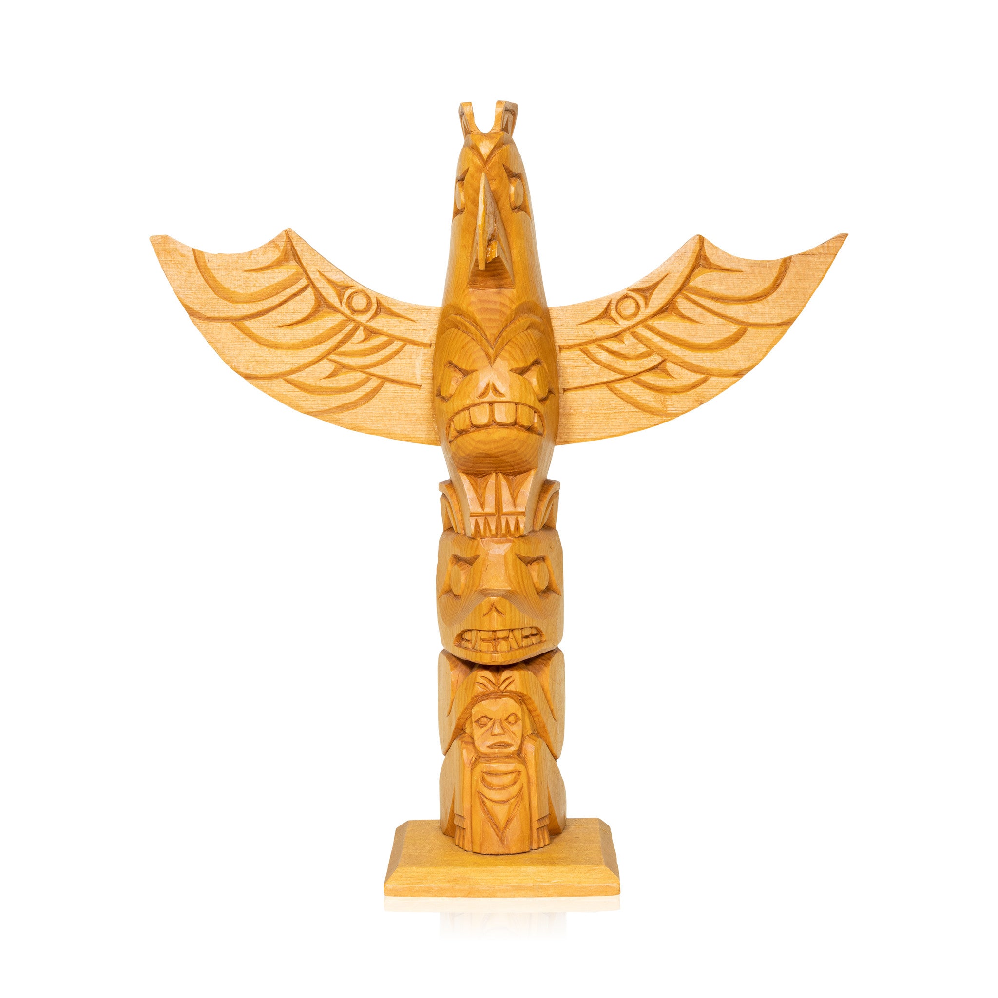 Ditidaht Thunderbird Totem by Joe Shaw, Native, Carving, Totem Pole