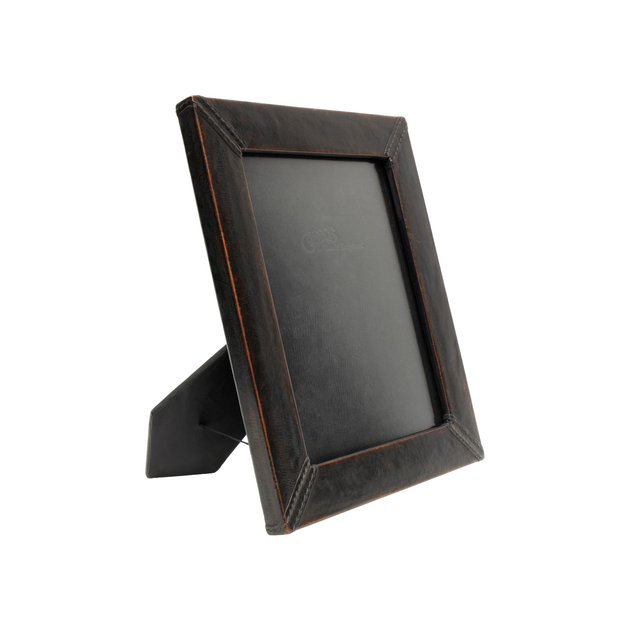 Black & Dark Brown Leather Tabletop Picture Frame - The Rodeo