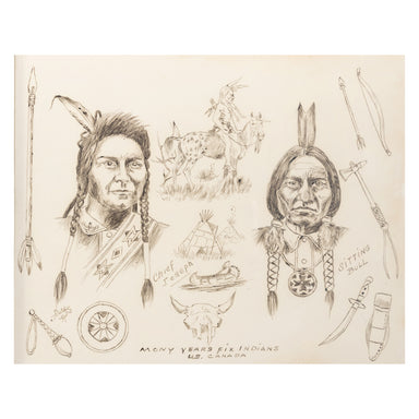 Chief Joseph and Sitting Bull by J. R. Lucas, Fine Art, Drawing, Other