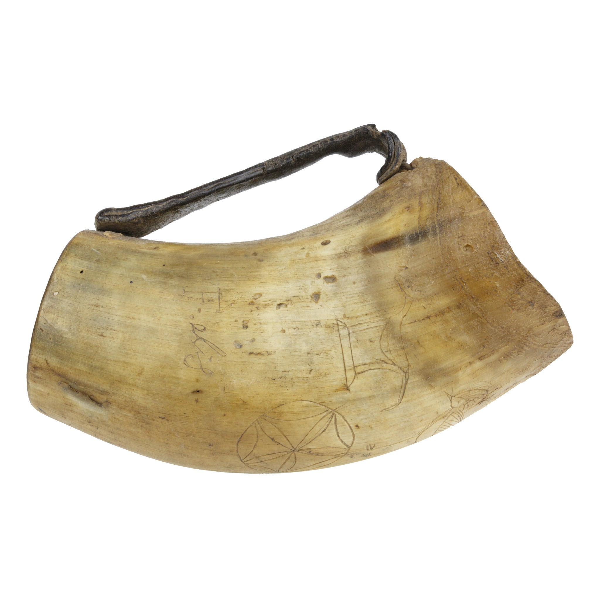 Early American Ox Horn Drinking Cup