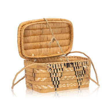 Salish Basket, Native, Basketry, Vertical