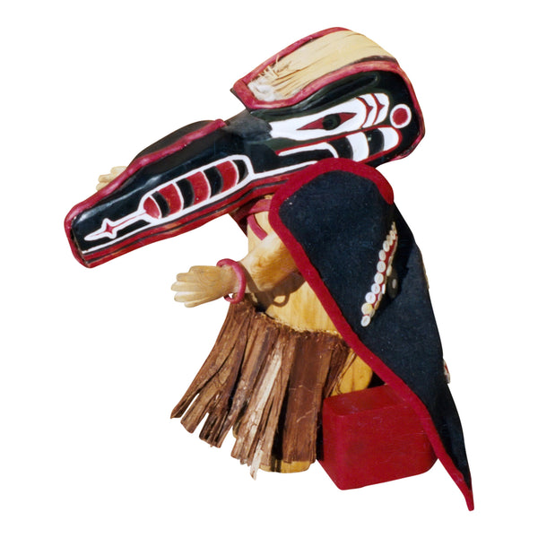 Northwest Doll with Thunderbird (eagle) Mask, Native, Carving, Other