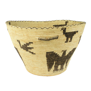 Large Papago Basket, Native, Basketry, Vertical