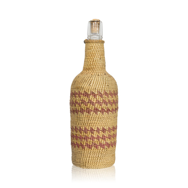 Nootka Bottle Basket, Native, Basketry, Bottle Basket