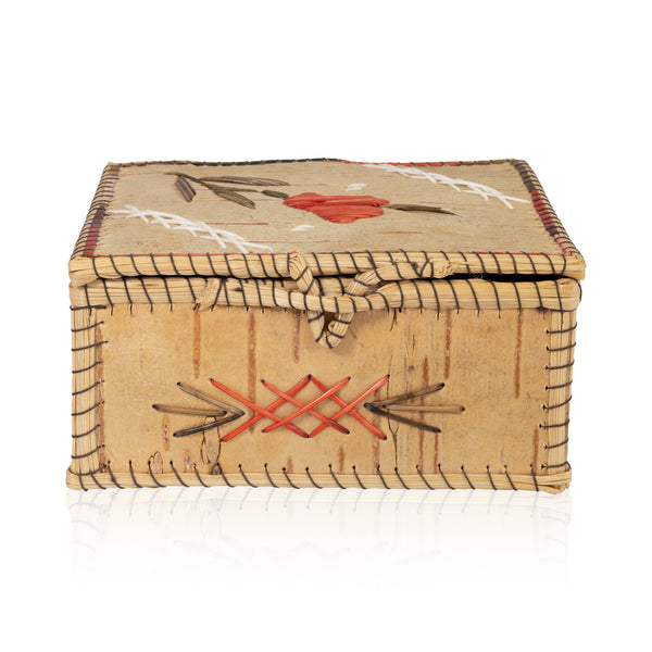 Quilled Birch Bark Box, Native, Birch Bark, Container