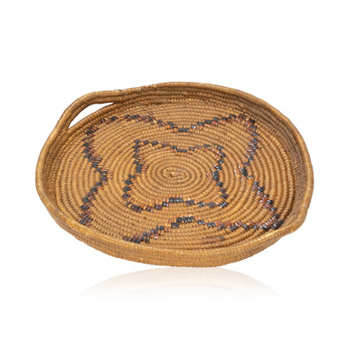 Salish Two-Handled Tray, Native, Basketry, Plate