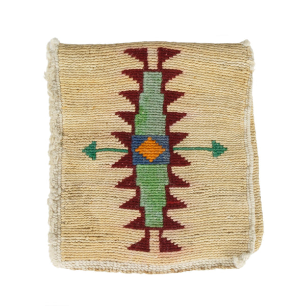 Nez Perce Corn Husk Flap Pouch, Native, Basketry, Corn Husk