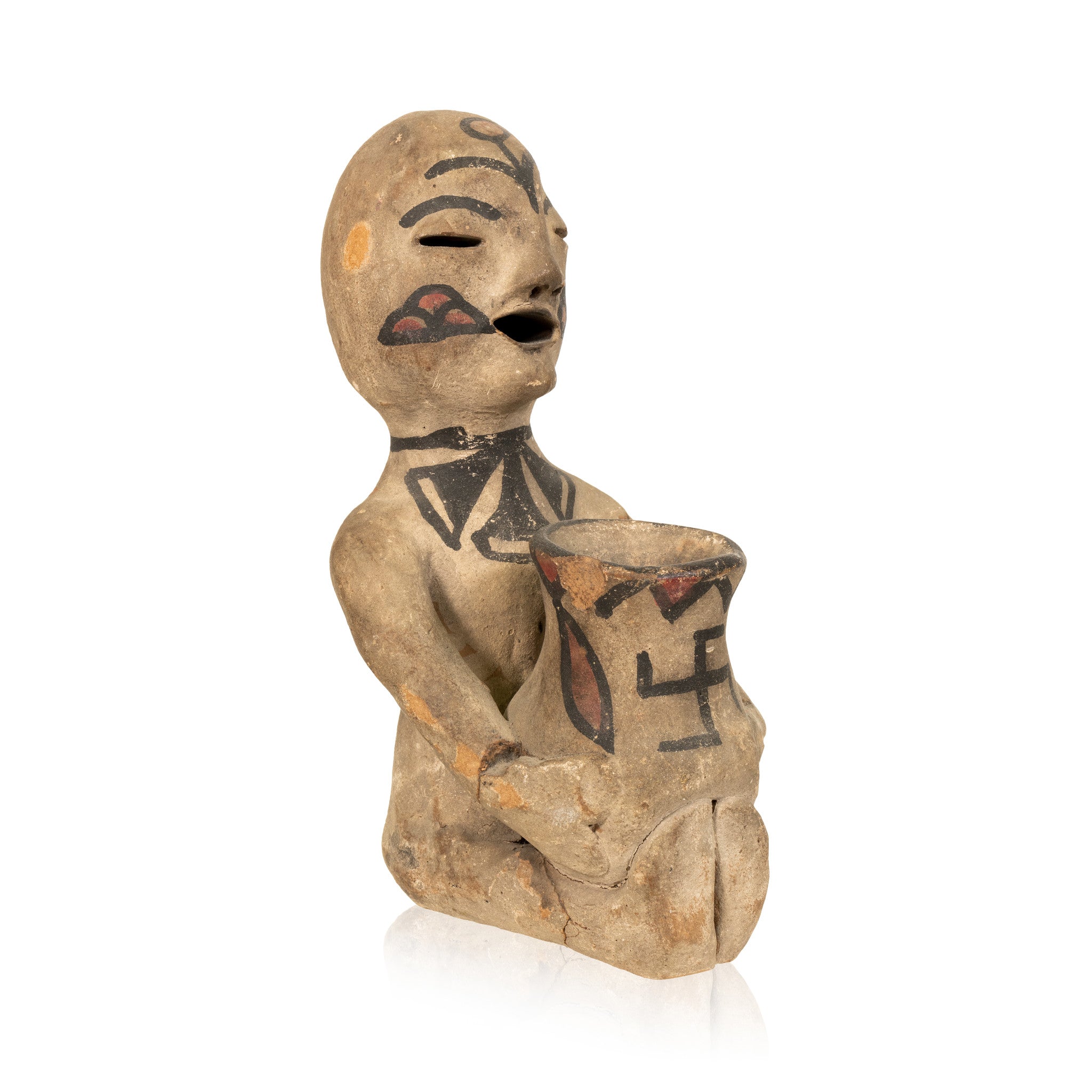 Tesuque Rain God, Native, Pottery, Historic