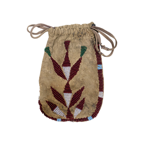Santee Sioux Beaded Pouch, Native, Beadwork, Other Bags