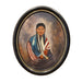 Native American with Flag Drape, Fine Art, Painting, Native American