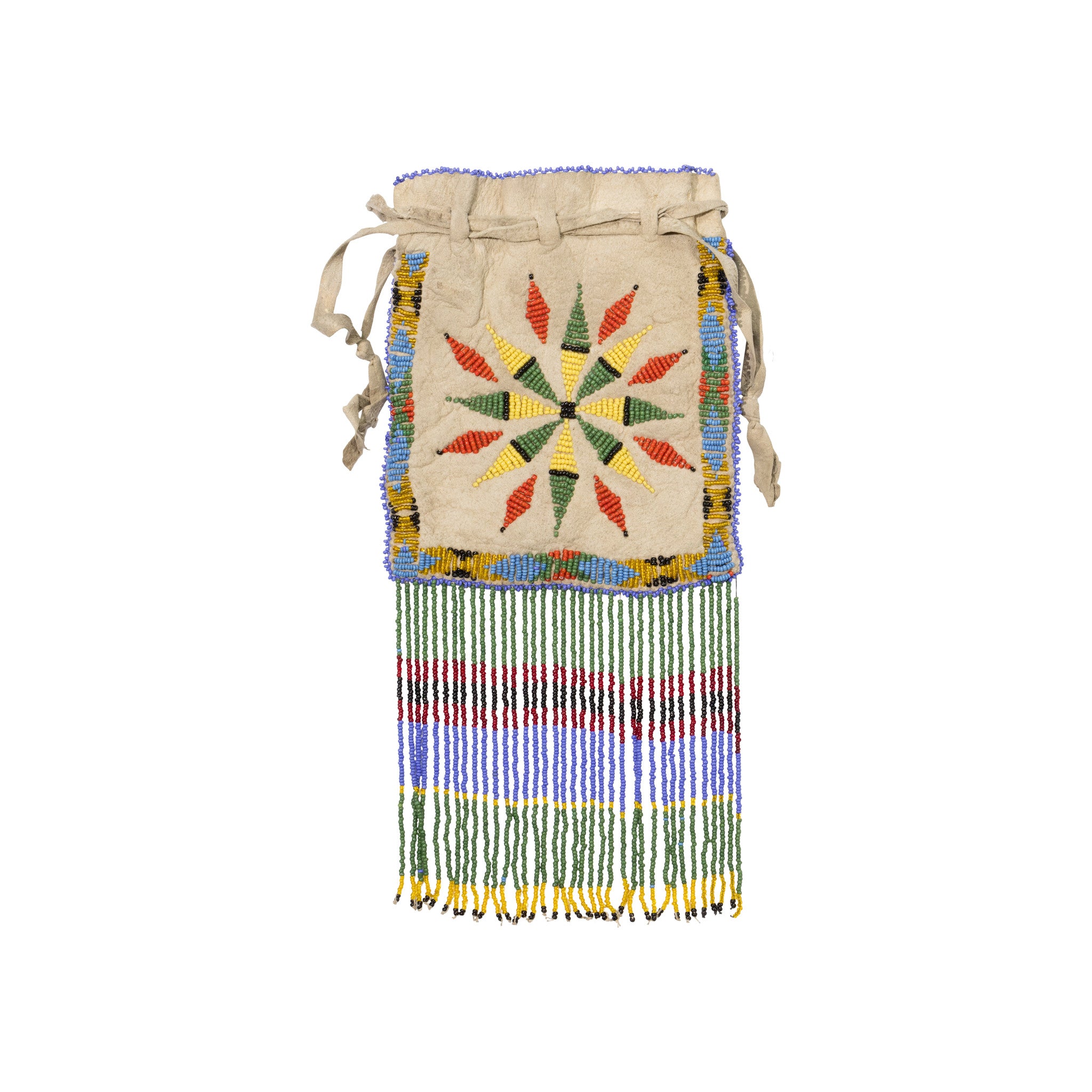 Apache Beaded Pouch, Native, Beadwork, Other Bags