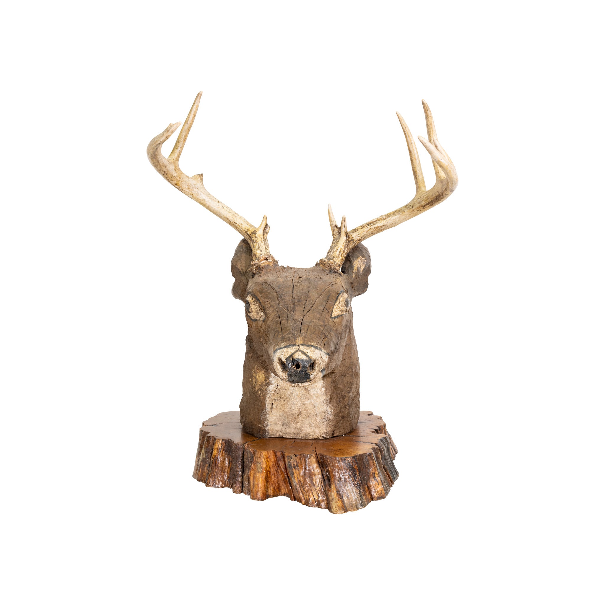 Folky Carved Whitetail