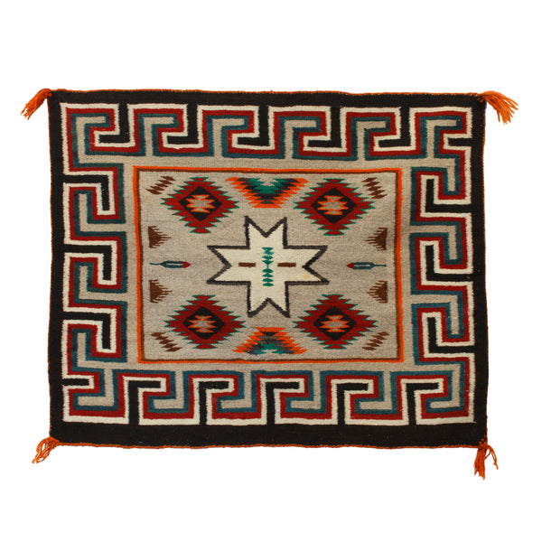 Teec Nos Pos Single Saddle, Native, Weaving, Single Saddle Blanket
