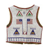 Beaded Sioux Vest with Flags and Crosses, Native, Garment, Vest