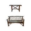 Adirondack Porch Bench and Side Table, Furnishings, Furniture, Bench