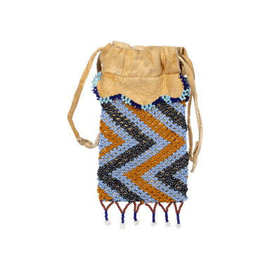 Southern Plains Beaded Pouch, Native, Beadwork, Other Bags