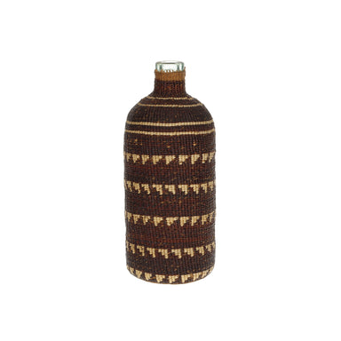 Karok Negative Bottle Basket, Native, Basketry, Bottle Basket