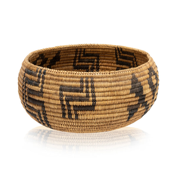 Miwok Pictorial Basket, Native, Basketry, Vertical