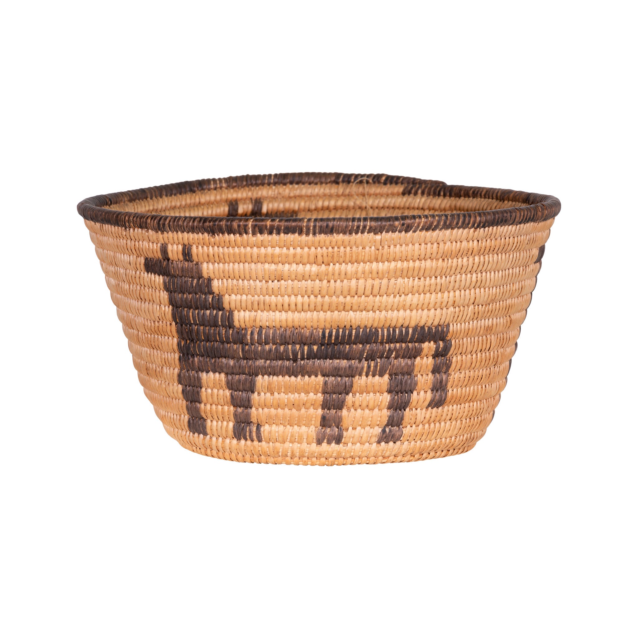 Pictorial Pima Basket, Native, Basketry, Vertical