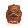 Tlingit Lidded Jar, Native, Basketry, Vertical