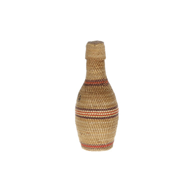 Makah Bottle Basket, Native, Basketry, Bottle Basket