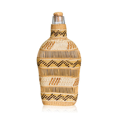 Hupa Bottle Basket, Native, Basketry, Bottle Basket