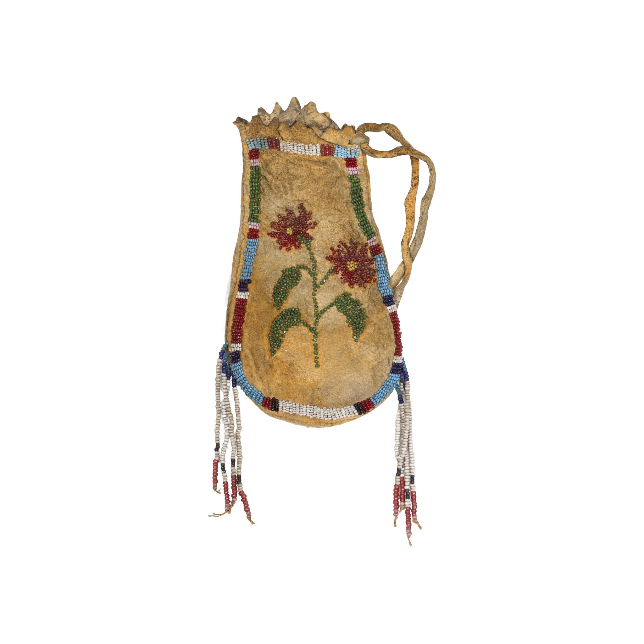 Shoshone Beaded Pouch, Native, Beadwork, Other Bags