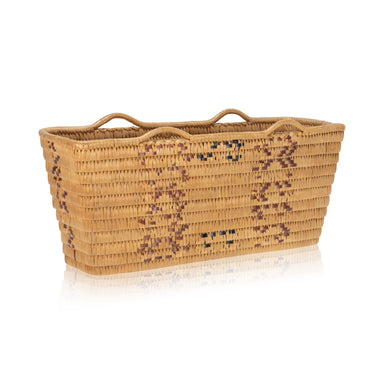Salish Basket, Native, Basketry, Vertical