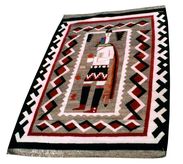 Navajo Single Figure Yei, Native, Weaving, Wall Hanging