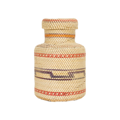 Makah Bottle Basket, Native, Basketry, Bottle Basket