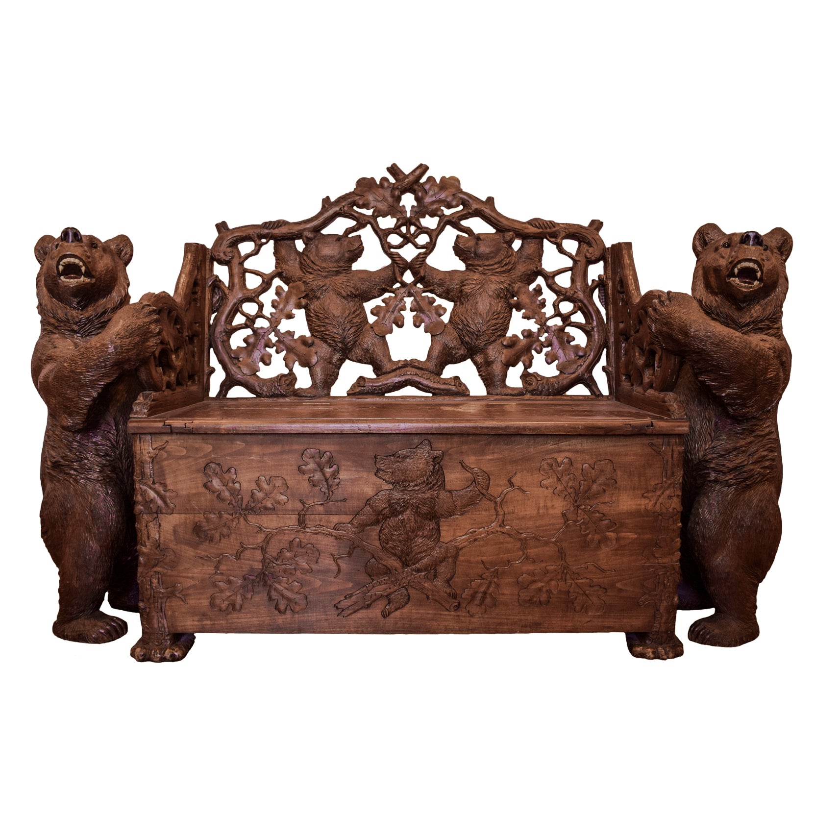 Five Bear Bench, Furnishings, Black Forest, Bench