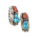 Navajo Coral and Turquoise Earrings, Jewelry, Earrings, Native