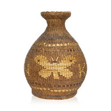 Tsimshian Basketry Jar, Native, Basketry, Vertical