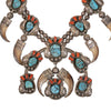 Coral, Turquoise and Bear Claw Necklace
